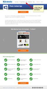 landing web page