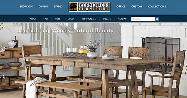 WordPress Website for Indiana: Borkholder Furniture - Digital Hill