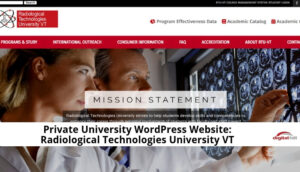 Private University WordPress Website_ Radiological Technologies University VT