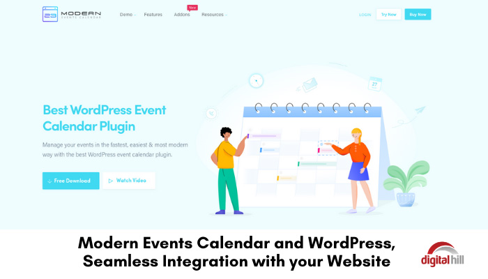 Modern Events Calendar and WordPress, Seamless Integration with your Website - Digital Hill Multimedia, Inc.