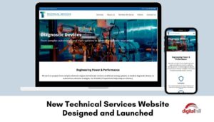 Technical Services website on laptop and mobile phone.