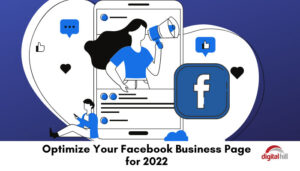 Illustration of Facebook business page.