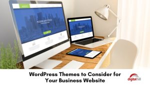 WordPress Themes shown on desktop, iPad, and laptop.