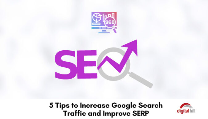 SEO graphic to show improving SERP. 