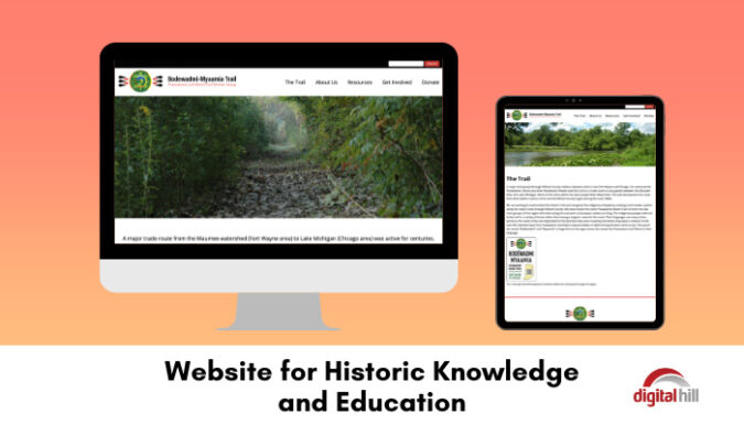 Website for Historic Knowledge and Education show on desktop and iPad. 