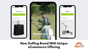 Golfing brand website show on mobile phone.