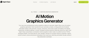 Opus - 7 AI Tools Transforming Motion Graphics for Digital Marketing Teams