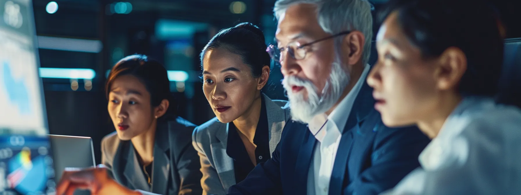 a group of professionals engaged in fast-paced data synchronization tasks using amazon rds connector.