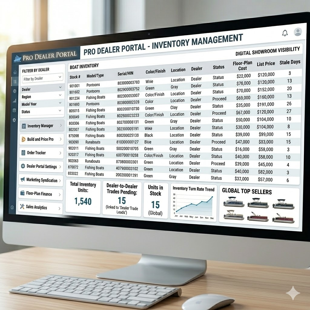 Inventory Management System within the pro dealer portal