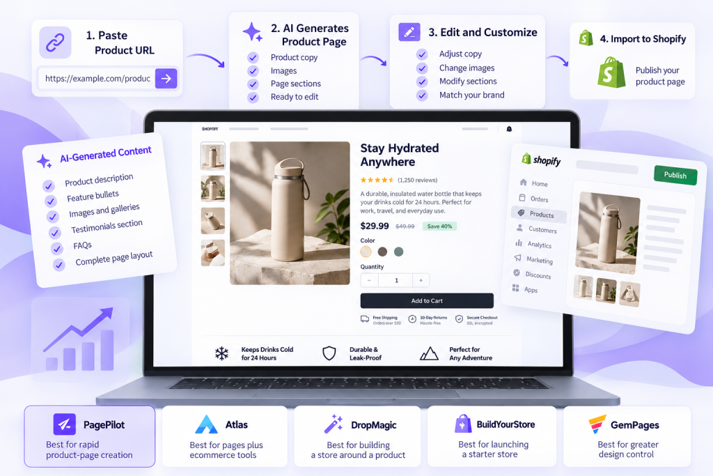Best AI Tools That Generate Shopify Product Pages From a Product URL in 2026